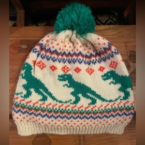 ModCloth Rawr Dino Pom Pom Beanie